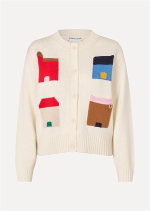 Cropped pocket midweight wool cardigan Refugios Stine Goya 